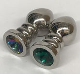 Ribbler Metal Jeweled Anal Plug Large